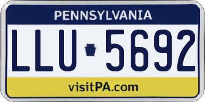 PA license plate LLU5692