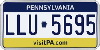 PA license plate LLU5695