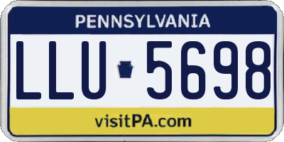 PA license plate LLU5698