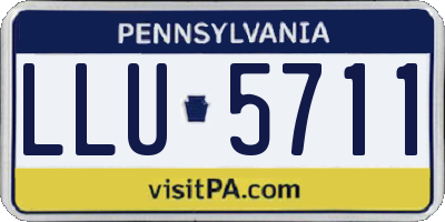 PA license plate LLU5711