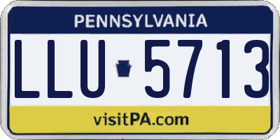 PA license plate LLU5713