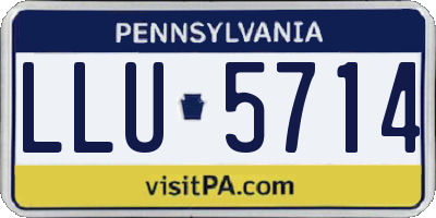 PA license plate LLU5714