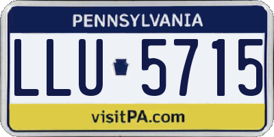 PA license plate LLU5715