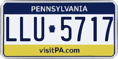 PA license plate LLU5717