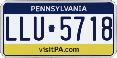 PA license plate LLU5718