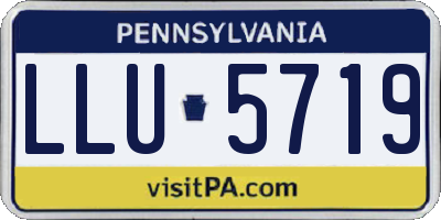 PA license plate LLU5719