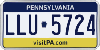 PA license plate LLU5724