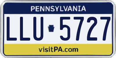 PA license plate LLU5727