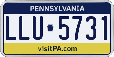 PA license plate LLU5731