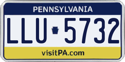PA license plate LLU5732