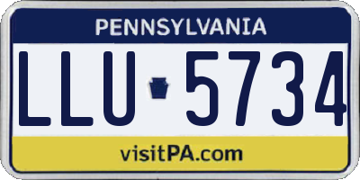 PA license plate LLU5734