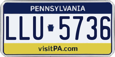 PA license plate LLU5736