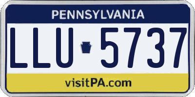 PA license plate LLU5737