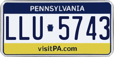 PA license plate LLU5743