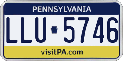 PA license plate LLU5746