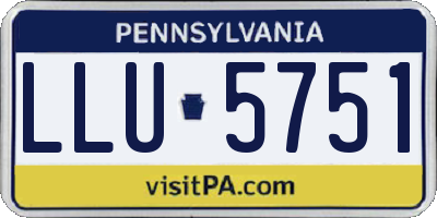 PA license plate LLU5751