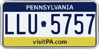 PA license plate LLU5757