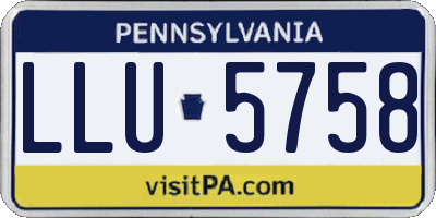 PA license plate LLU5758