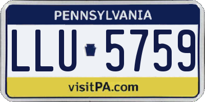 PA license plate LLU5759