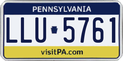 PA license plate LLU5761