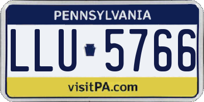 PA license plate LLU5766