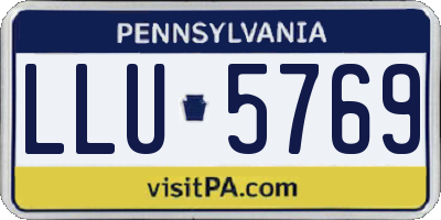 PA license plate LLU5769