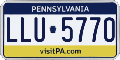 PA license plate LLU5770