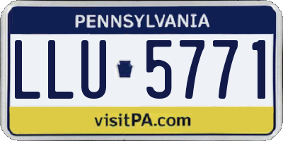 PA license plate LLU5771