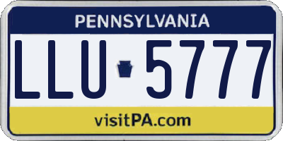 PA license plate LLU5777