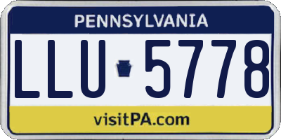 PA license plate LLU5778
