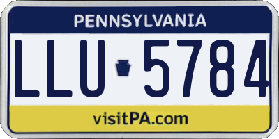 PA license plate LLU5784