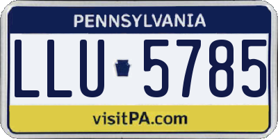 PA license plate LLU5785