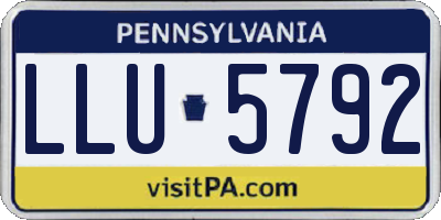 PA license plate LLU5792