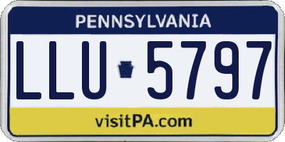 PA license plate LLU5797