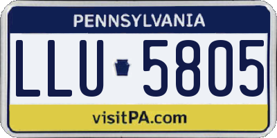PA license plate LLU5805