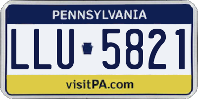 PA license plate LLU5821