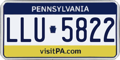 PA license plate LLU5822