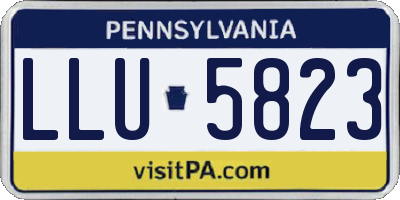 PA license plate LLU5823