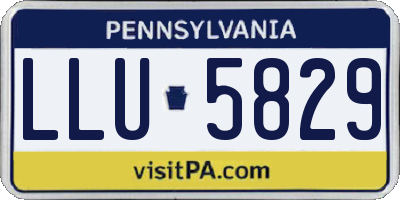 PA license plate LLU5829