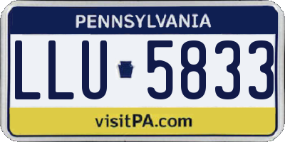 PA license plate LLU5833