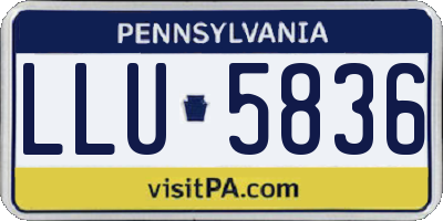 PA license plate LLU5836