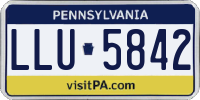 PA license plate LLU5842