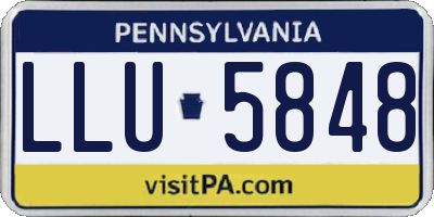 PA license plate LLU5848