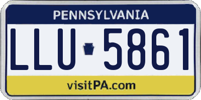 PA license plate LLU5861