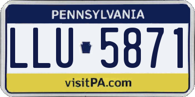 PA license plate LLU5871