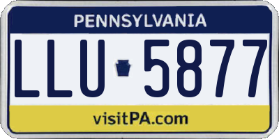 PA license plate LLU5877