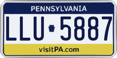 PA license plate LLU5887