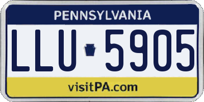 PA license plate LLU5905