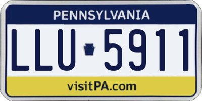 PA license plate LLU5911