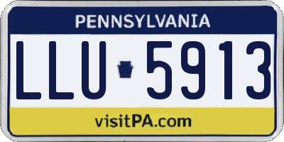 PA license plate LLU5913